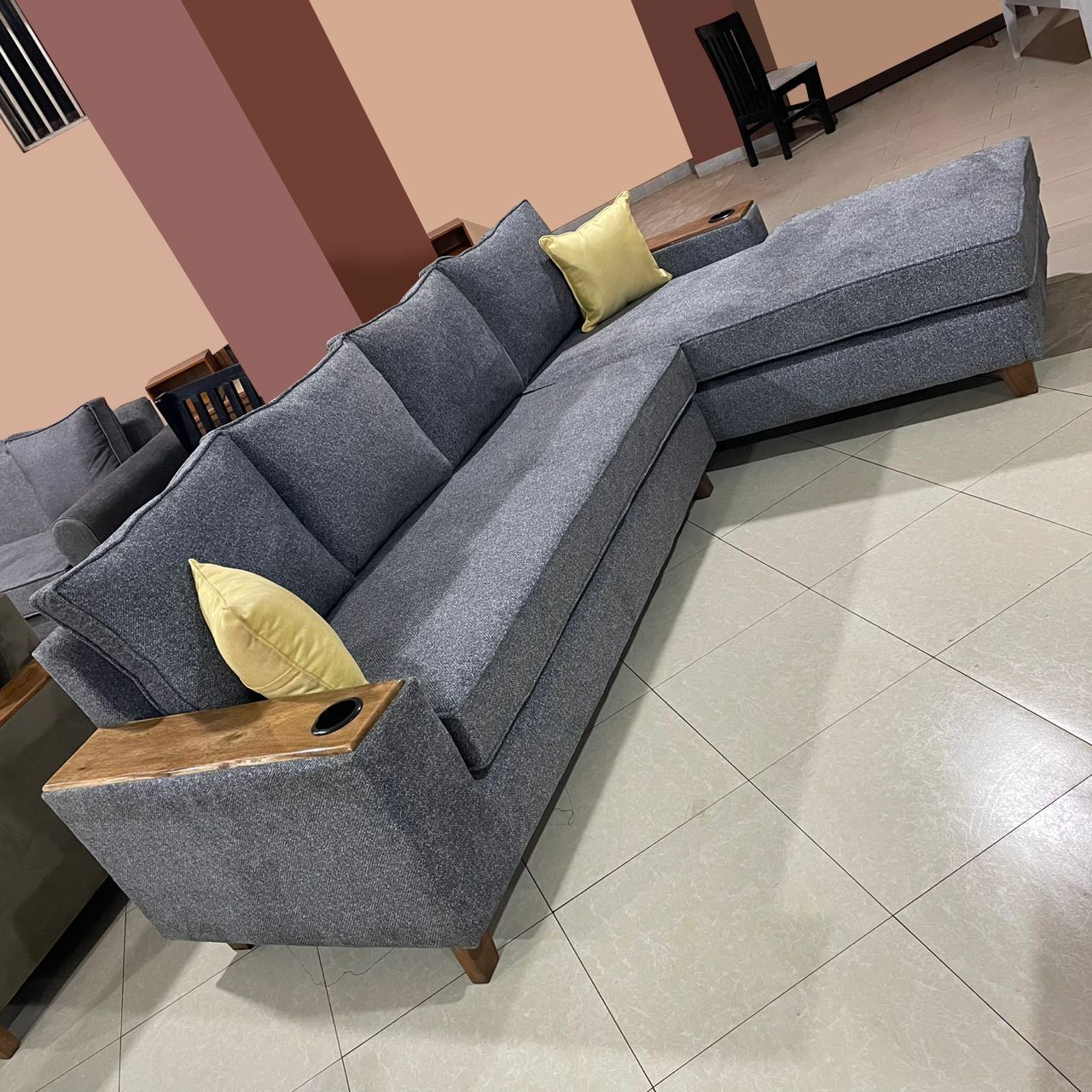 Gray L Sofa (D)