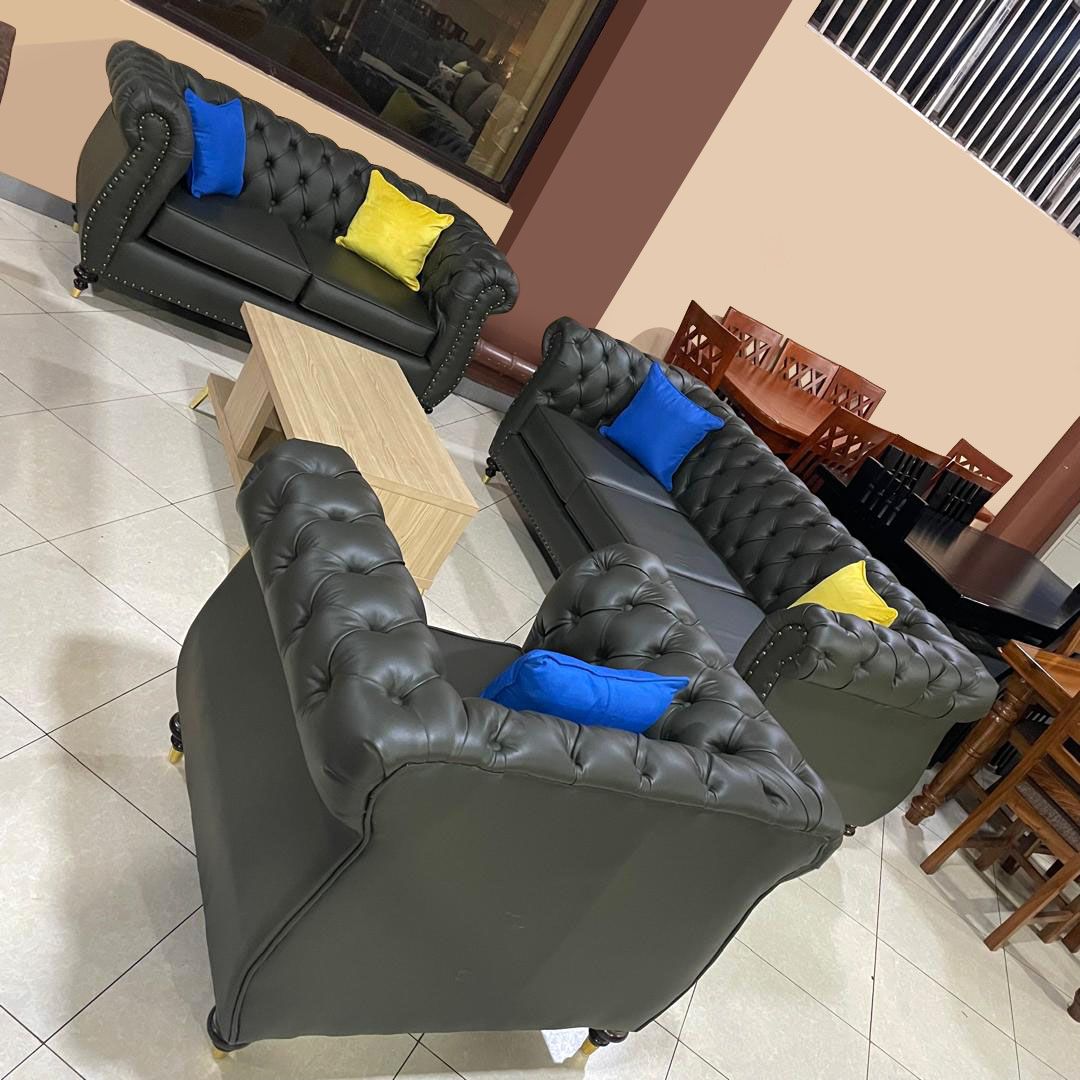Green Chesterfield Sofa set