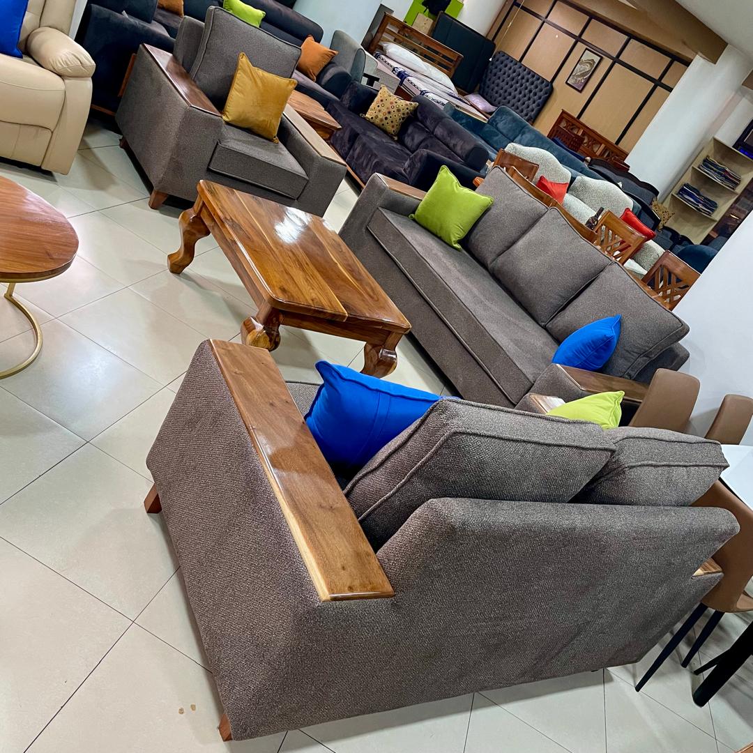 Brown 6 Seater Sofa