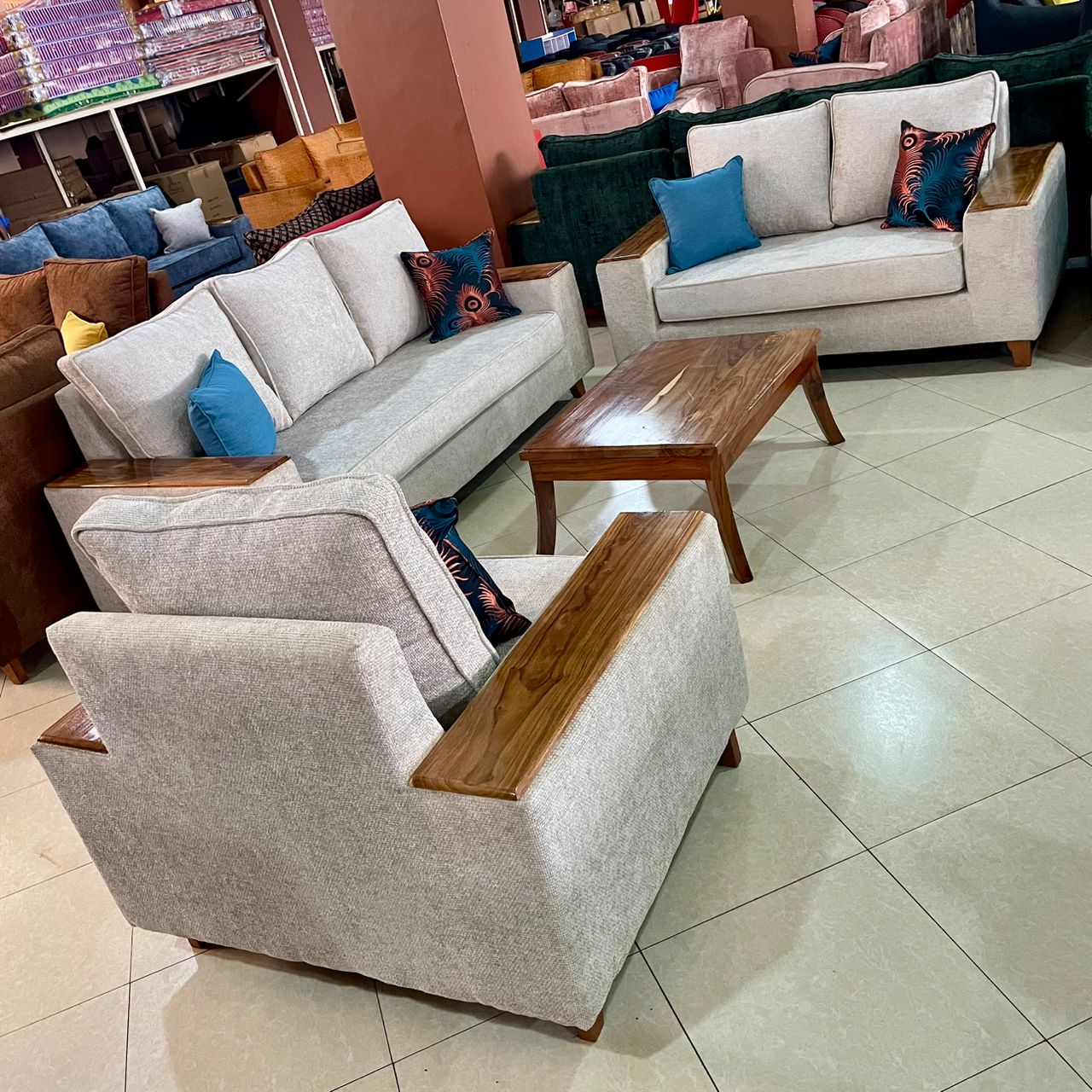 White 6 Seater Sofa set