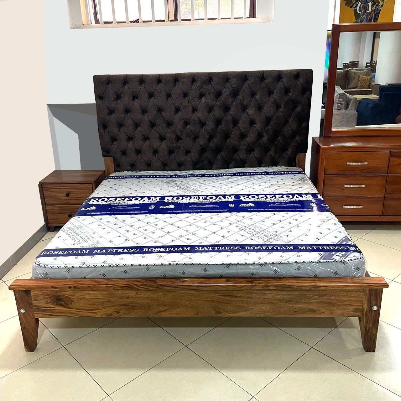 Fabric Headboard Bed 6x6,