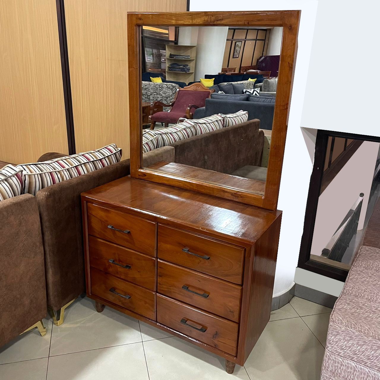 Mahogany Dressing Mirror - New