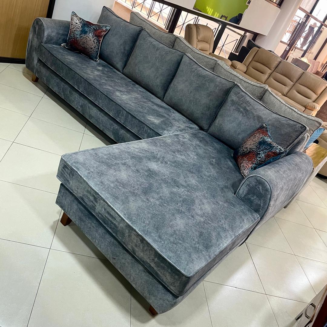 Gray C-Armed Sofa set