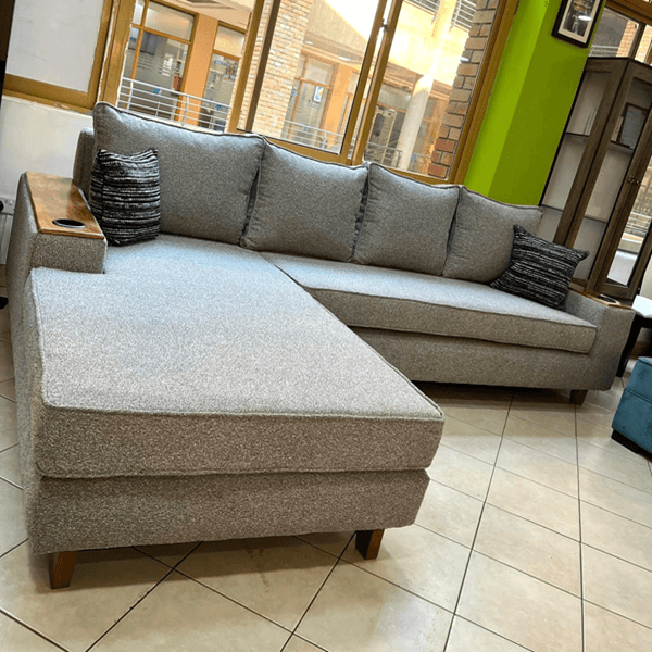 Light Gray Spring L-Sofa