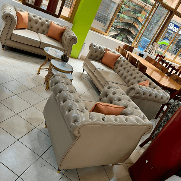 6 Seater Chester Leather