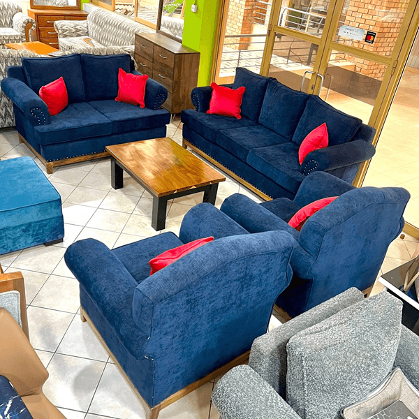 7 Seater Blue Sofa