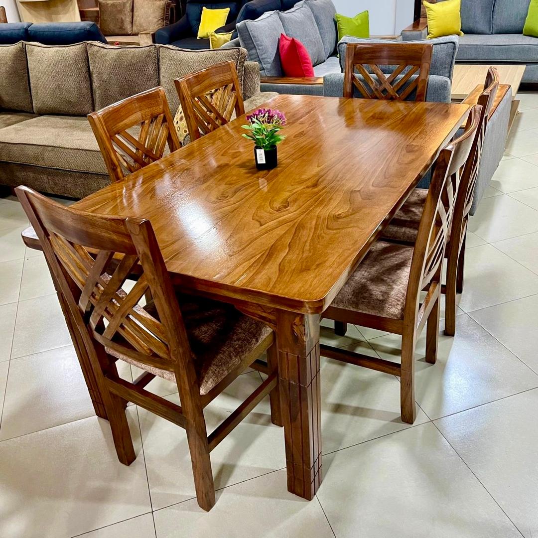 New 6 Seater Dining, Mugavu Wood