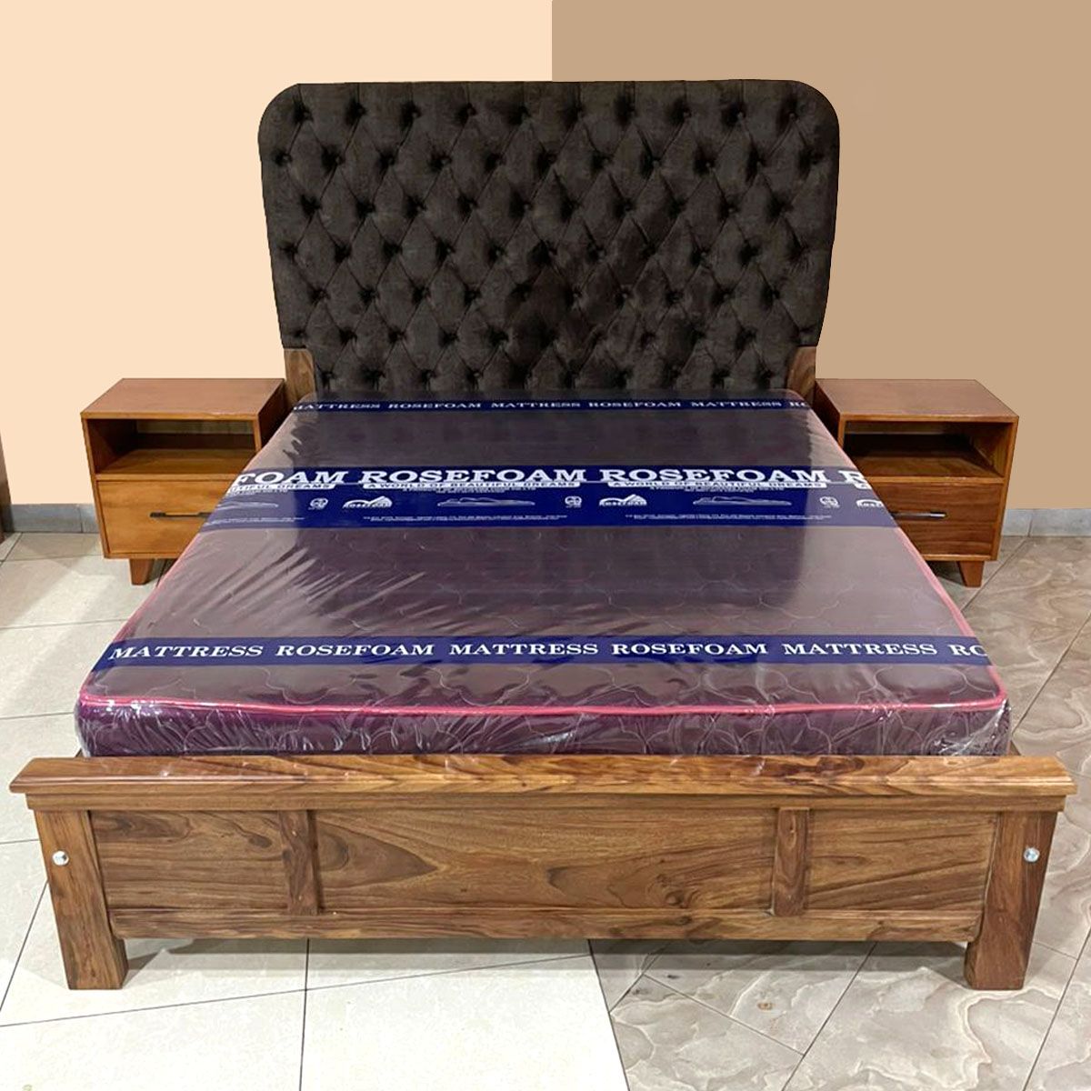 New Cushioned 5x6 Bed, Bed Only