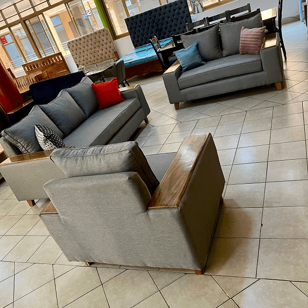 Heavy Duty Fabric (In Gray), 6 Seater