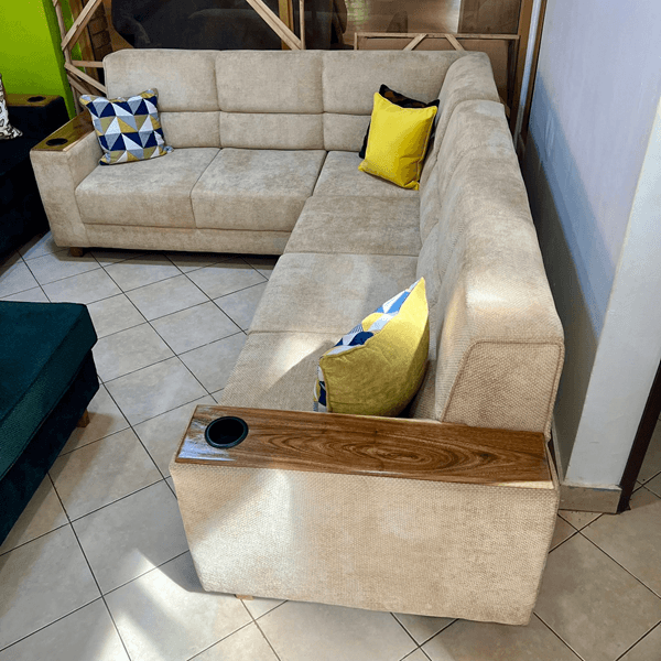 Corner Sofa Beige Set