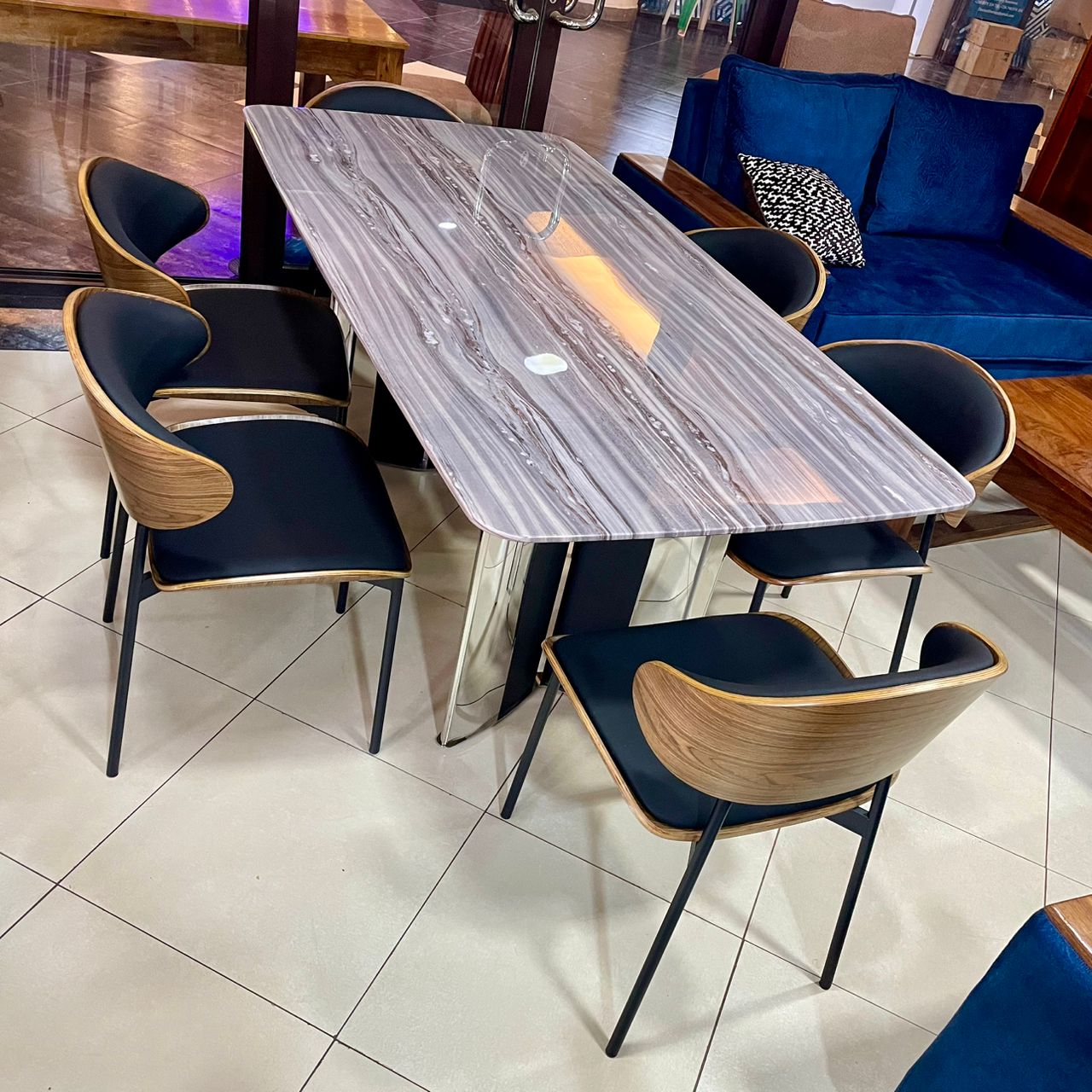 Marble 6 Seater Dining set