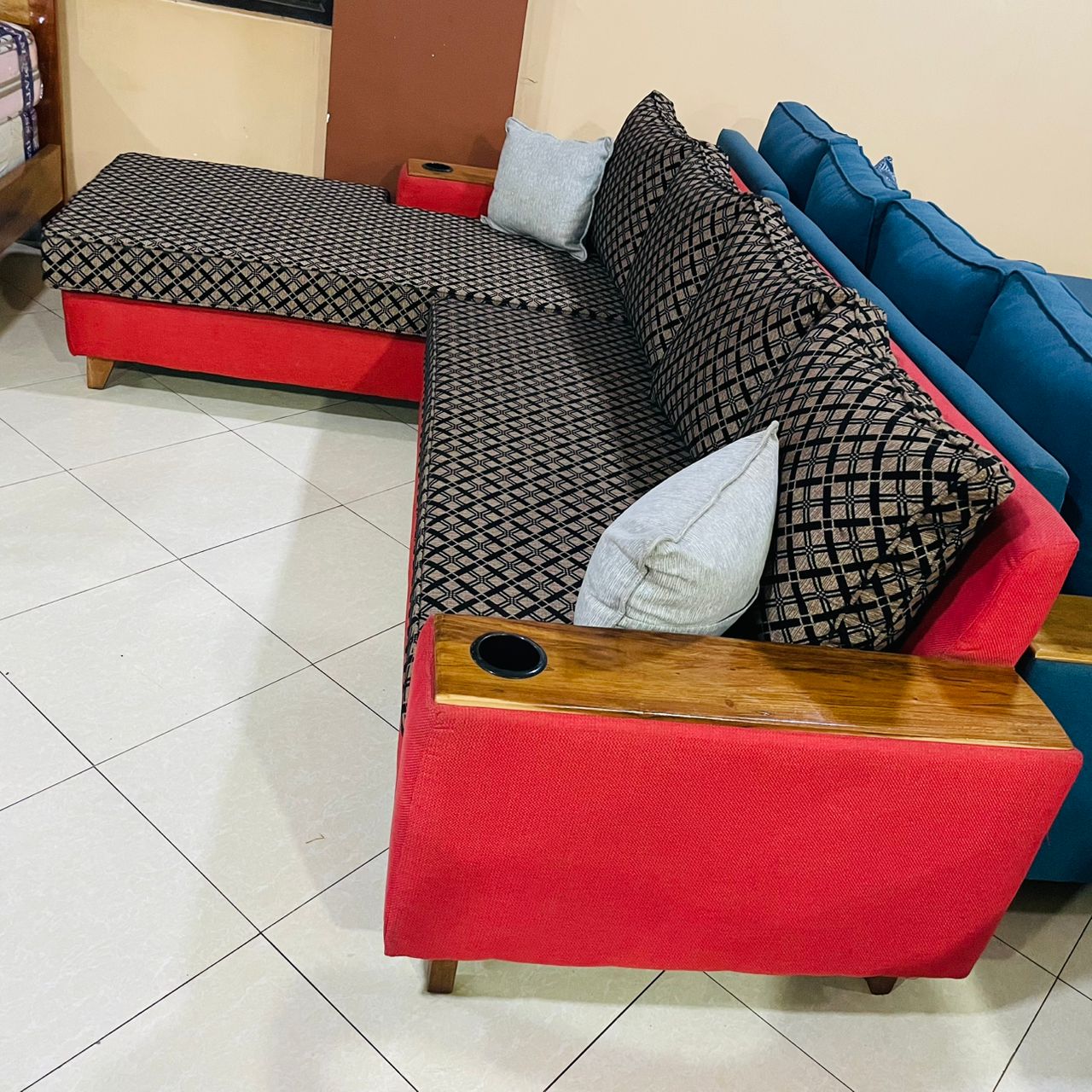 Mixed Color L Sofa set