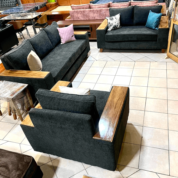 3,2,1 Sofa Set Dark Gray