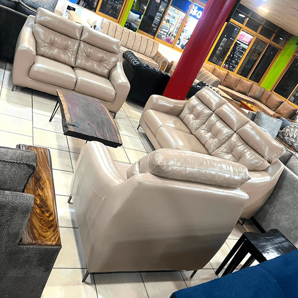 Cream Leather (6 Seater)