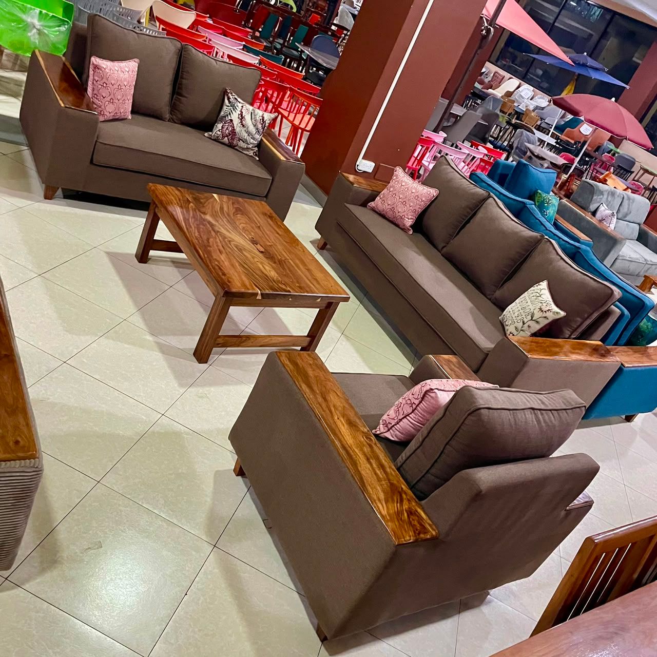 Brown 6 Seater sofa set