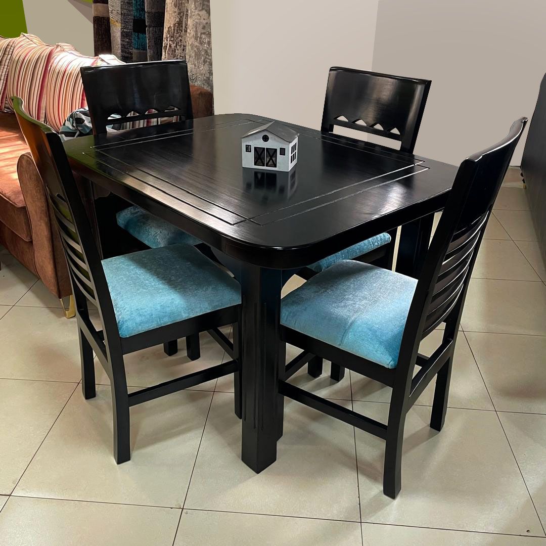 Simple Black 4 Seater Dining