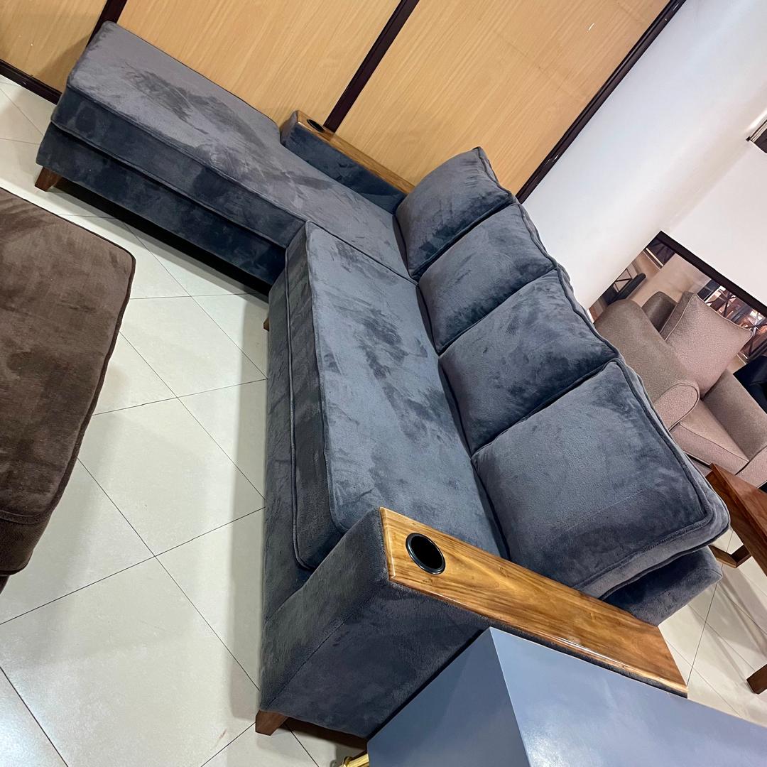 Dark gray L Sofa