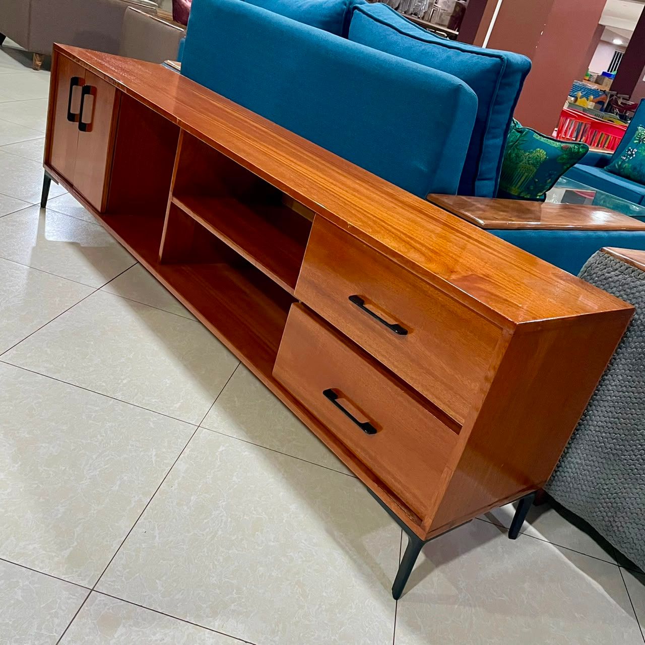 Mahogany Tv stand with Drawers